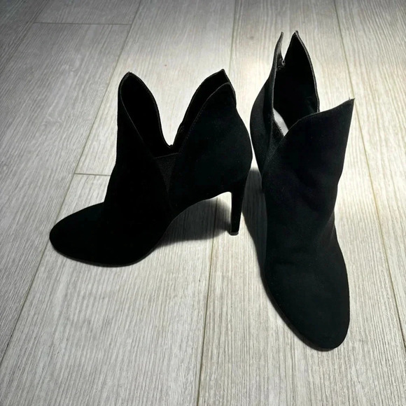 Kendall & Kylie Madison Stiletto Boots Booties Suede pointed Black 7 - Picture 2 of 12